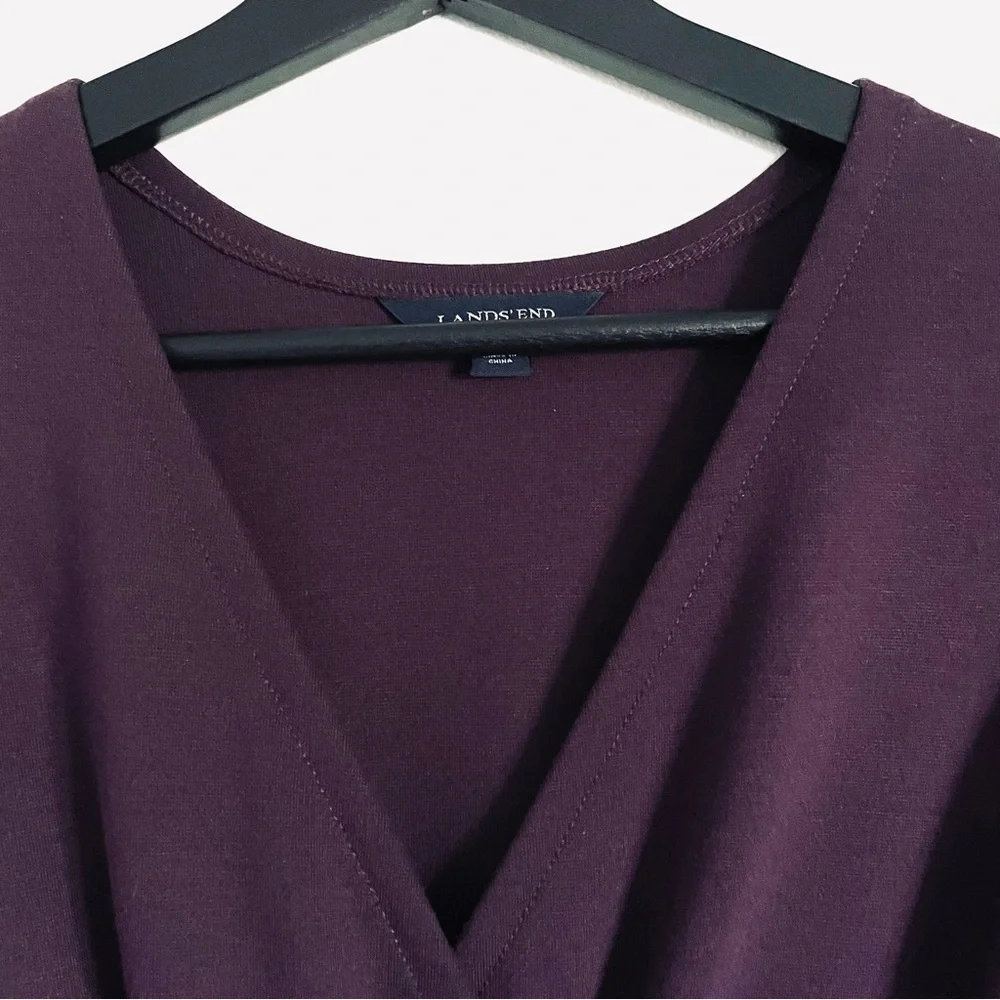 Lands' End Ponte Faux Wrap Mini Dress Size S (6 - 8) EUC - Picture 5 of 12